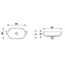 Emporia FIRA umywalka nablatowa 60x35 biała FIRA0002