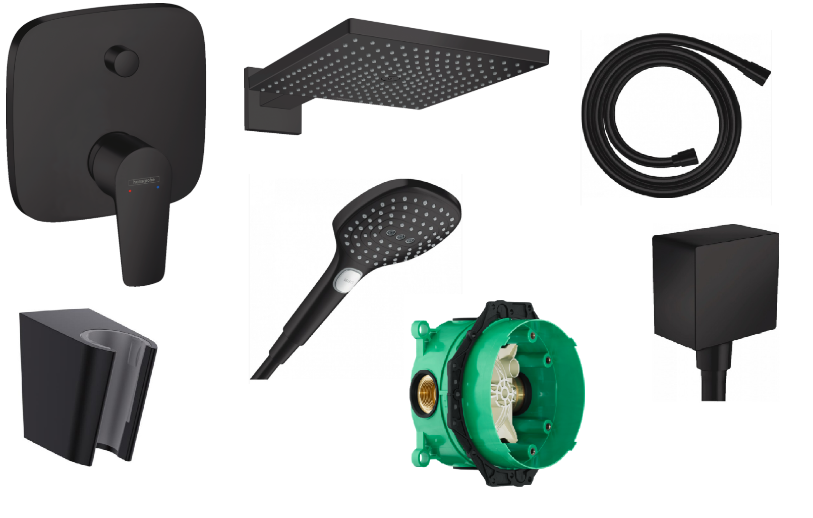 Hansgrohe Talis E Zestaw Prysznicowy Podtynkowy Z Deszczowni 30x30 